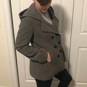 Croft&Barrow grey coat with hood.